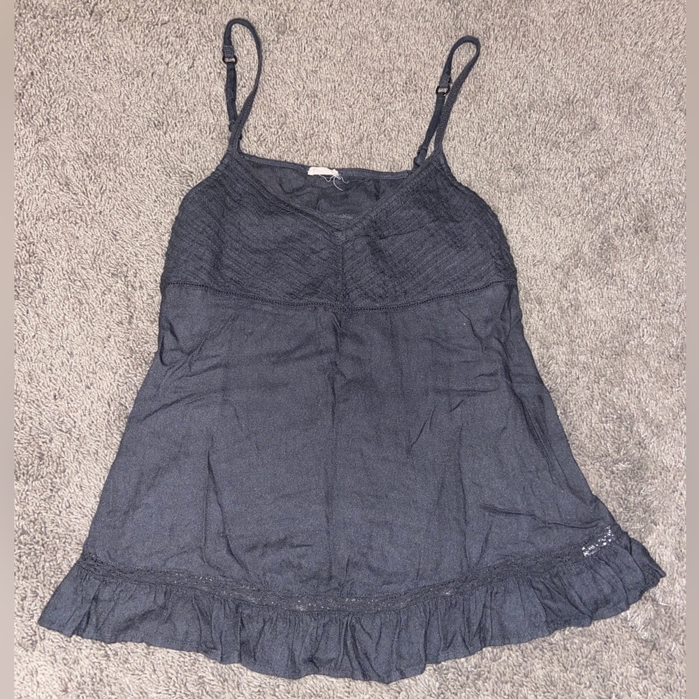 Gray Flowy Tank Top
